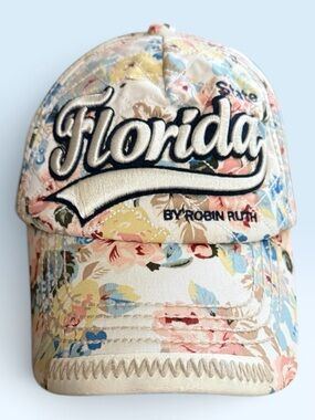 Robin Ruth Florida State Snapback Baseball Cap in a Quilted Floral Print